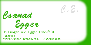 csanad egger business card